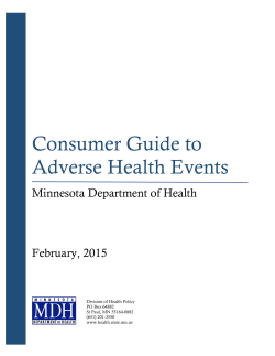 Consumer Guide to Adverse Health Events (PDF: 377KB/13 pages)