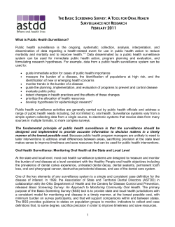 BSS What is Oral Health Surveillance (PDF: 112KB/3 pages)