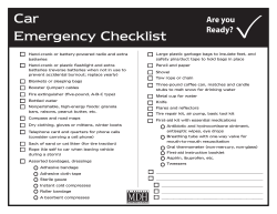 Home Emergency Checklist (PDF: 45KB/2 pages)