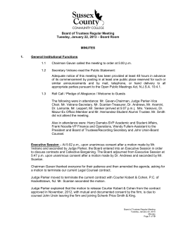 MINUTES January 22, 2013