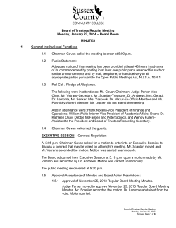 MINUTES January 27, 2014