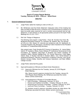 MINUTES February 23, 2016