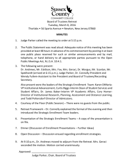 MINUTES Board Retreat March 8, 2016