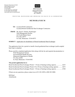 Bored Geothermal Heat Exchanger Installation Application Form (PDF)