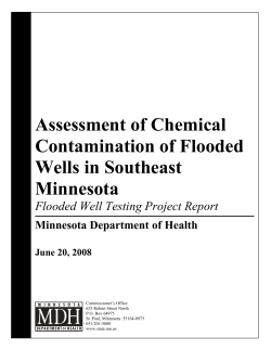 Assessment of Chemical Contamination of Flooded Wells in Southeast Minnesota - Flooded Well Testing Project Report (PDF: 345KB/11 pages)