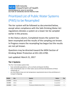 Prioritzed list of public water systems to be resampled (PDF)