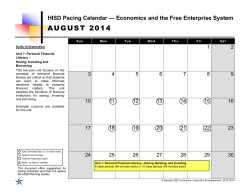Economics Pacing Calendar