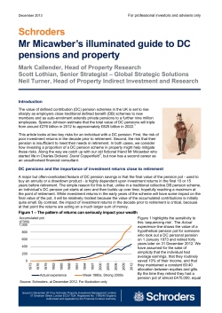 Mr Micawber s illuminated guide to DC pensions and property