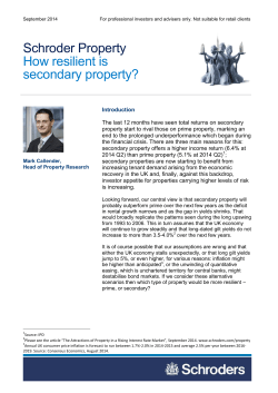 How resilient is secondary property?