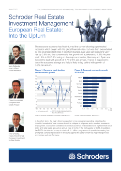 European Real Estate: Into the Upturn