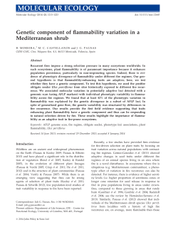 Genetic component of flammability variation in a Mediterranean shrub