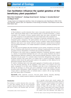 Can facilitation influence the spatial genetics of the beneficiary plant population?