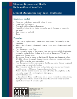 Darkroom Fog Test for Dental Facilities - Extraoral (PDF:108KB/2pages