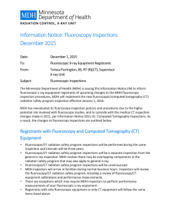 Fluoroscopy Inspections (PDF: 128KB/2pages)