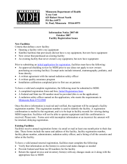 Information Notice - Facility Registration (PDF: 98KB/2pages)