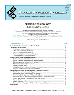 Pesticide Toxicology: Evaluating Safety and Risk (PDF: 2.2MB/67 pages)