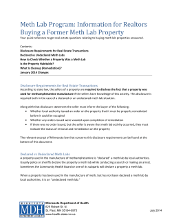 Printable Information: Buying a Former Meth Lab Property (PDF: 141KB/4 pages)
