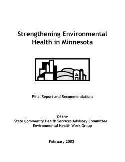 2002 SCHSAC Report: Strengthening Environmental Health in Minnesota (PDF)