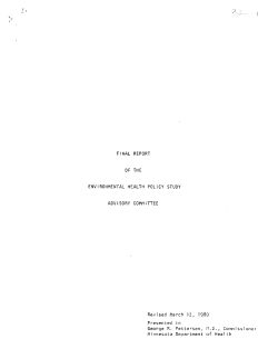 1980 Report: Final Report of the Environmental Health Policy Study Advisory Committee (PDF)