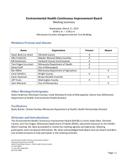 March 2015 Approved Meeting Summary (PDF)