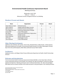 July 2015 Approved Meeting Summary (PDF)