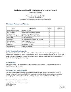 September 2015 Approved Meeting Summary (PDF)