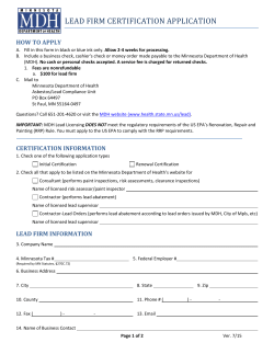 Lead Firm Certification Application (PDF: 165KB/ 2 pages)