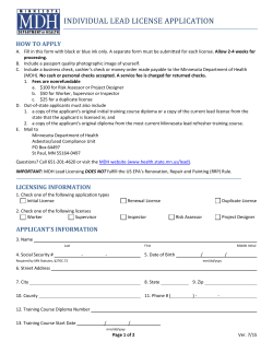Individual Lead License Application (PDF: 169KB/ 2 pages)