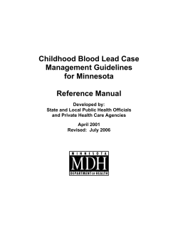 Childhood Blood Lead Case Management - Reference Manual with Original Appendices (PDF: 1902KB/68 pages)