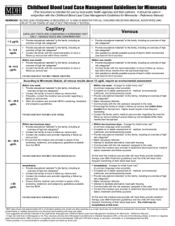 Appendix C: Childhood Blood Lead Case Management Guidelines for Minnesota (PDF: 151KB/2 pages)