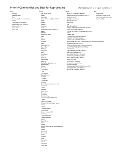 Priority communities and sites for reprocessing (PDF)
