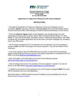 Application for approval of research with human subjects (PDF)