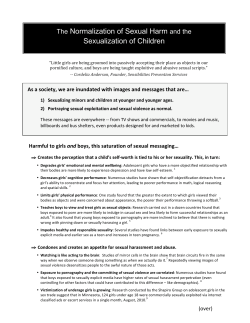 Normalization of Sexual Harm Fact Sheet (PDF: 588KB/2 pages)