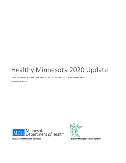 Healthy Minnesota 2020 Update: 2015 Annual Report of the Healthy Minnesota Partnership (PDF)