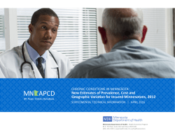 Chronic Conditions in Minnesota - Supplemental Technical Information (PDF)