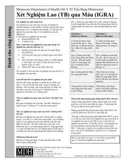 Tuberculosis (TB) Blood Test (IGRA) - Vietnamese (PDF)
