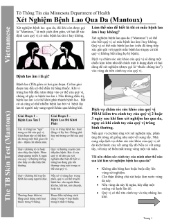 The TB Skin Test (Mantoux) - Vietnamese (PDF)