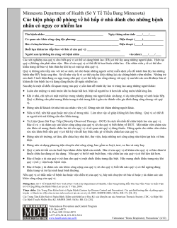 Home Respiratory Precautions for Patients with Potentially Infectious Tuberculosis - Vietnamese (PDF)