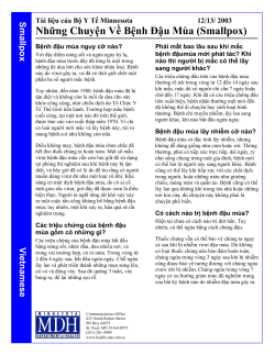 Facts About Smallpox - Vietnamese (PDF)