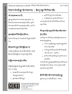 Basic Home Re-Entry - Tibetan (PDF: 98KB/1 page)