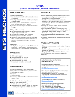 STD Facts: Syphilis - Spanish (PDF: 4 KB/1 page)