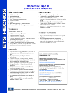 STD Facts: Hepatitis: Type B - Spanish (PDF: 7KB/1 page)