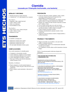 STD Facts: Chlamydia - Spanish (PDF: 4KB/1 page)
