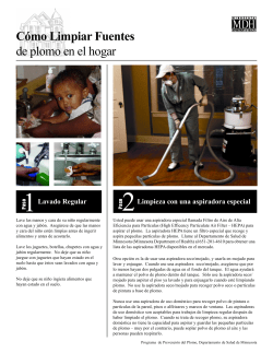 Cleaning Up Sources of Lead in the Home - Spanish (PDF)