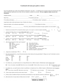 Parent/Guardian Asthma Questionnaire - Spanish (PDF)
