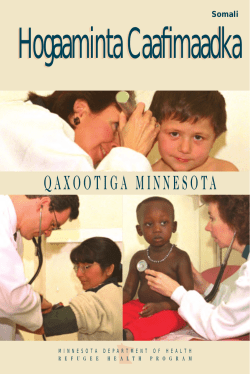 Health Guide for Refugees in Minnesota - Somali (PDF)