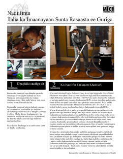 Cleaning Up Sources of Lead in the Home - Somali (PDF)