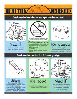 Healthy Market Flyer: Be food safe at the live animal market - Somali (PDF: 1.1MB/1 page)