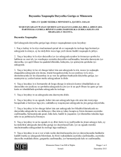 Minnesota Home Care Bill of Rights - Somali (PDF)