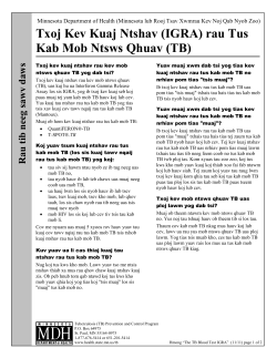 Tuberculosis (TB) Blood Test (IGRA) - Hmong (PDF)